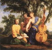 Eustache Le Sueur Melpomene, Erato and Polymnia oil on canvas